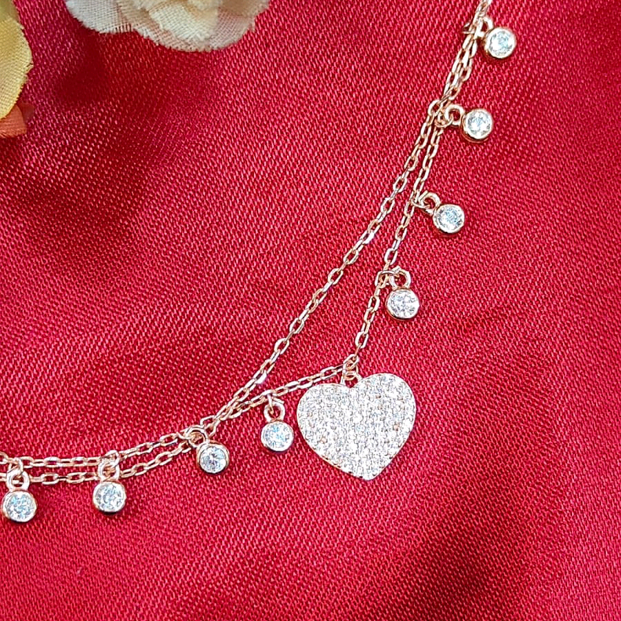 Heart Charm Silver Bracelet 
